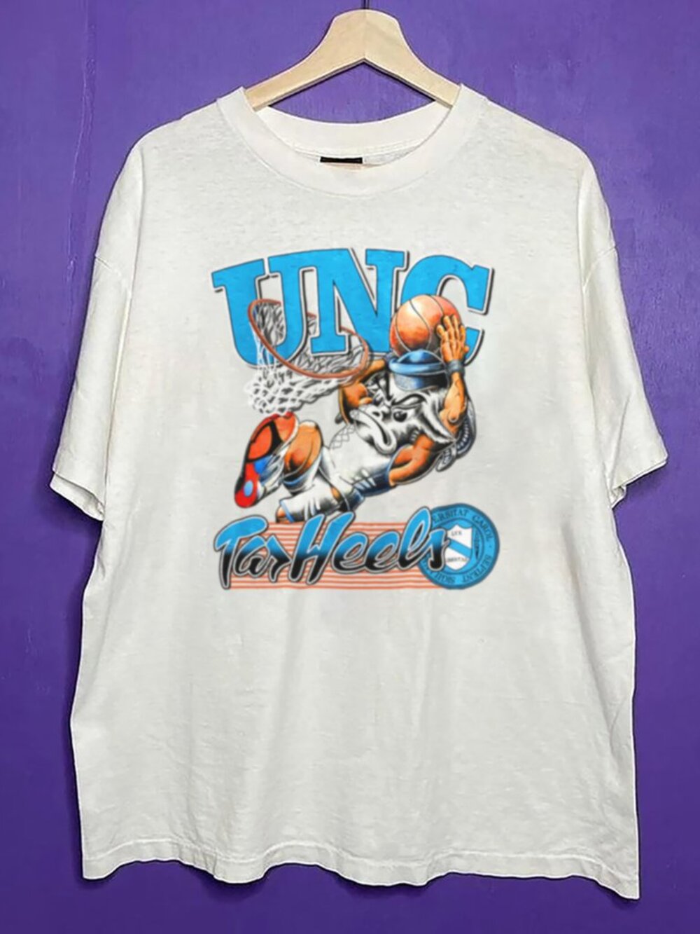 Vintage UNC Tar Heels Looney Tunes Unisex Style Shirt, Retro UNC Tar Heels Tee